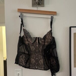 Victoria's Secret Black Lace Corset